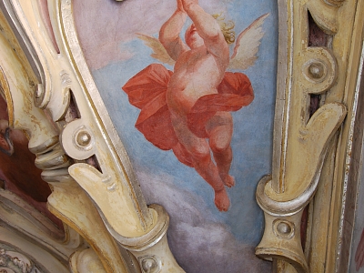 Malba anděla po restaurování