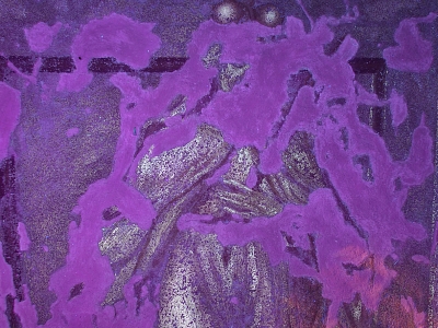 Detail malby sv. Ludmily v UV světle